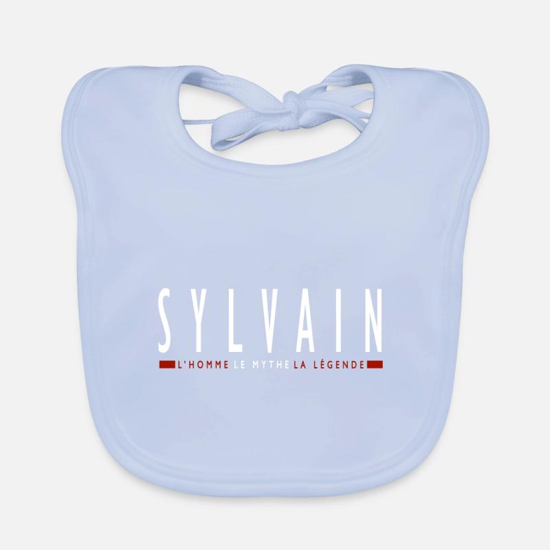 Sylvain tshirt custom sylvain first name Organic Baby Bibs