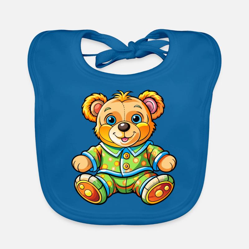 Teddy en pyjama Bavoir bio Bébé
