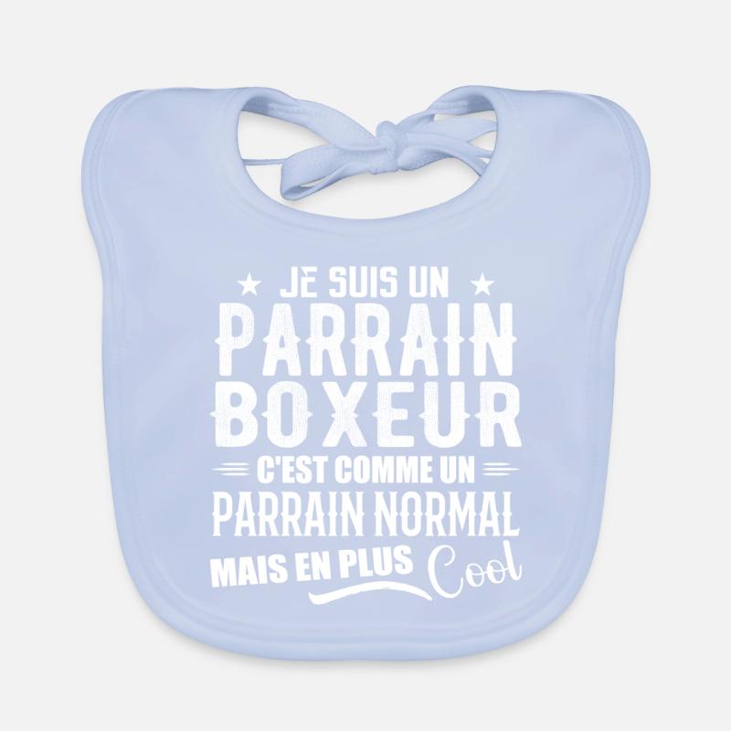 Parrain Boxeur Comme Parrain Normal Mais Plus Cool Bavoir bio Bébé