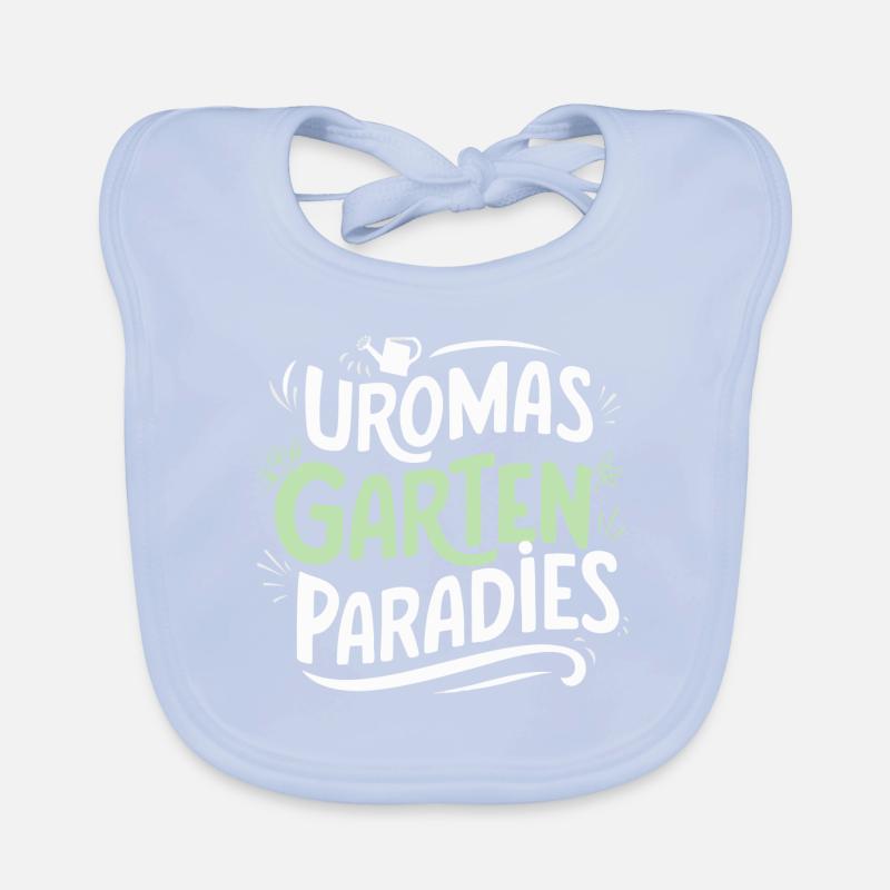 Uromas Gartenparadies Geburtstag Urgroßmutter Baby Bio-Lätzchen