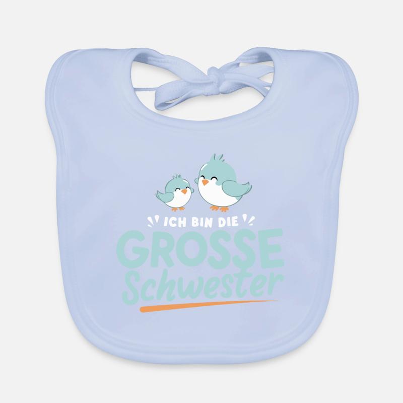 Große Schwester Vogel-Geschenk Baby Bio-Lätzchen