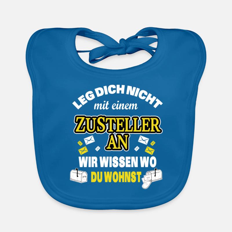 ZUSTELLER, POSTBOTE, POSTMANN - WIR WISSEN WO DU Baby Bio-Lätzchen