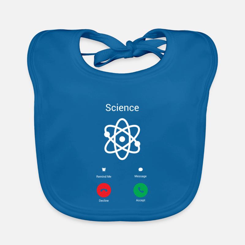 Obtient de la science ! - Bavoir bio Bébé - bleu paon