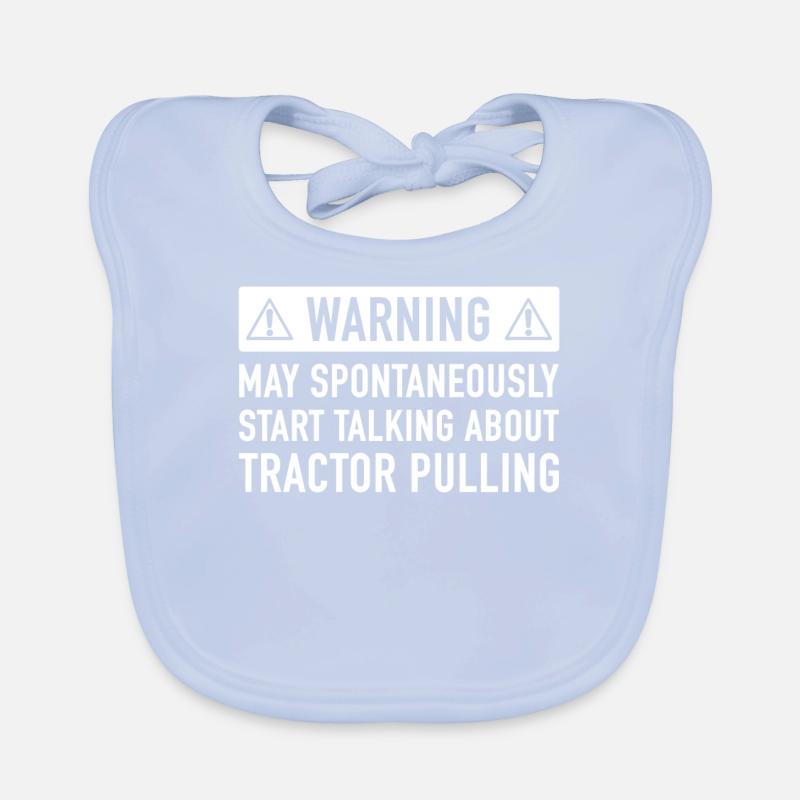 Funny Tractor Pulling Gift Idea Organic Baby Bibs