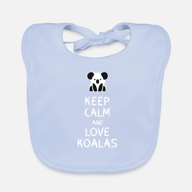 koala bear cute drawing tree Australia funn Organic Baby Bibs