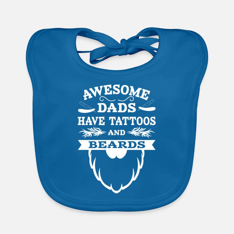 Awesome Dads Tattoos & Beards Bavoir bio Bébé