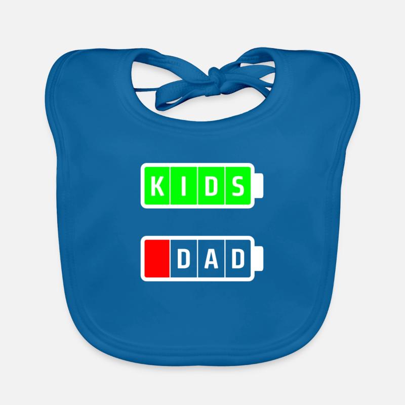 dad kids white Organic Baby Bibs