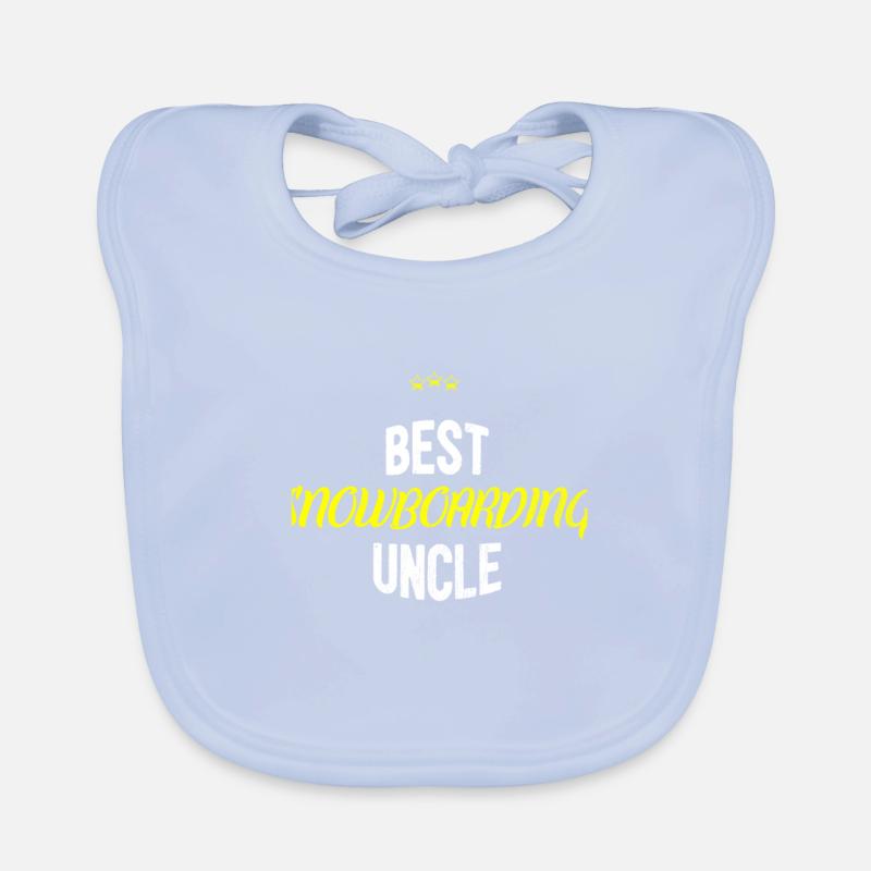 Distressed - BEST SNOWBOARDING UNCLE Baby Bio-Lätzchen