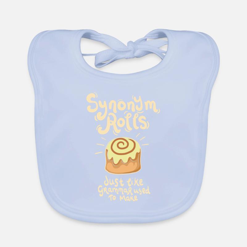 Synonym Rolls Wortspiel Geschenk Englisch Lehrer Baby Bio-Lätzchen