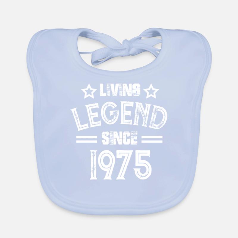 Living Legend since 1975 75s gift Organic Baby Bibs
