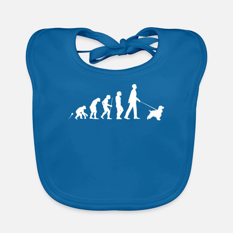 Cocker Spaniel Gift Shirt - Organic Baby Bibs - peacock-blue