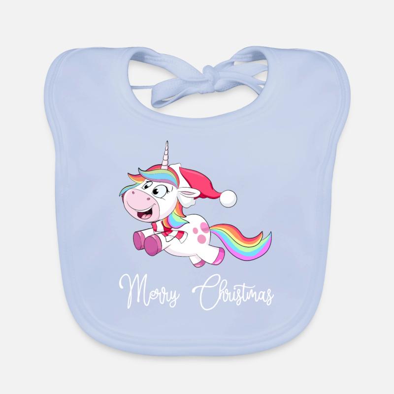 Joyeux Noël Licorne Bavoir bio Bébé