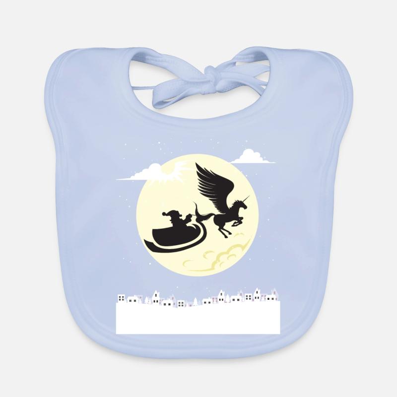 Weihnachtsmann Einhorn shirt Christmas Geschenk Baby Bio-Lätzchen