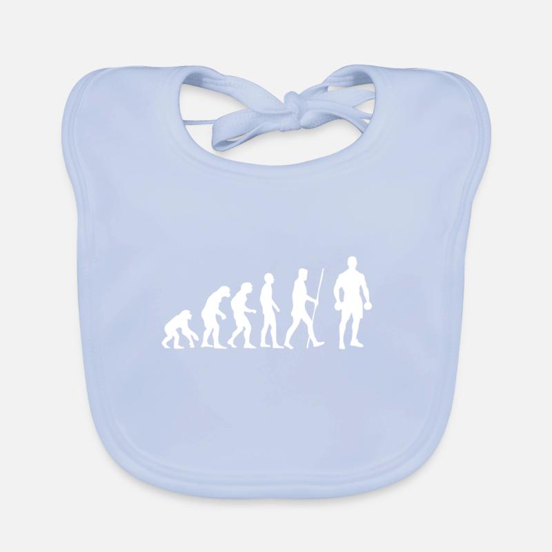Evolution cadeau musculation haltère barbell Bavoir bio Bébé