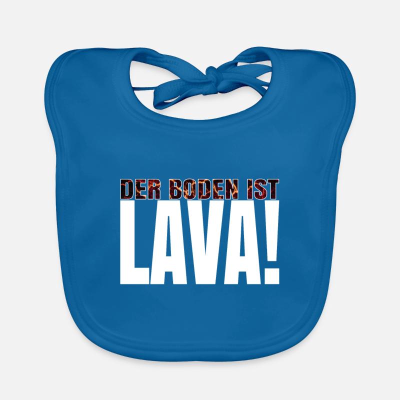 THE GROUND IS LAVA as a gift Organic Baby Bibs