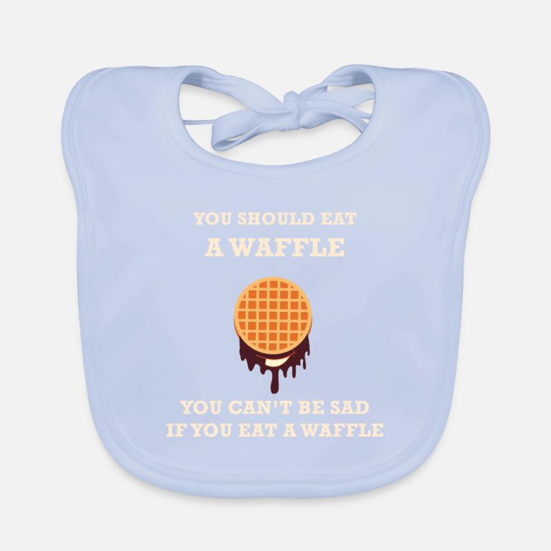 Vous devriez manger une gaufre VOUS NE PEUT PAS ÊTRE SAD Bavoir bio Bébé
