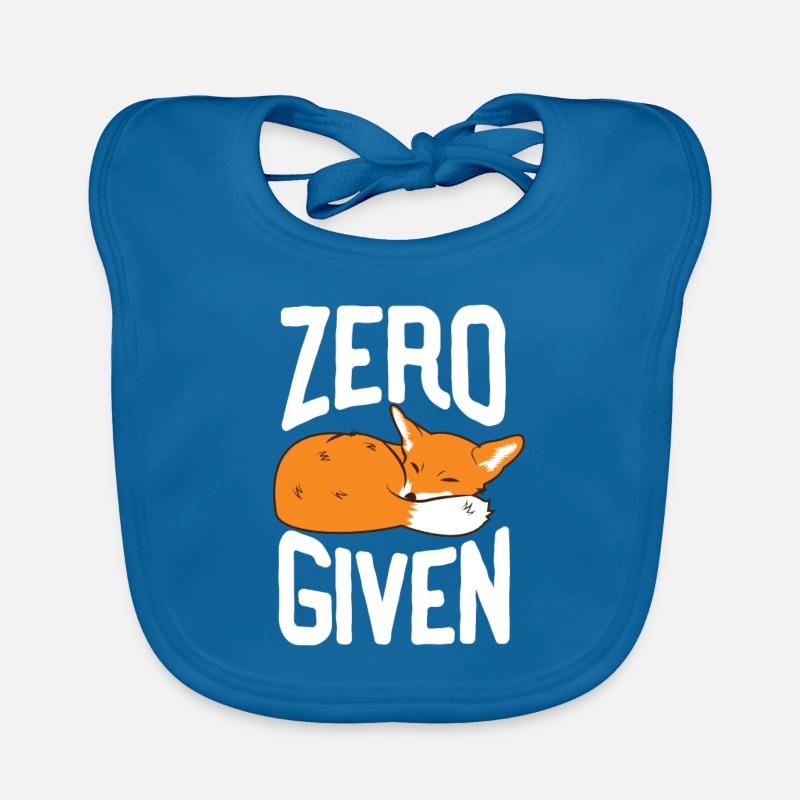 Zero Fox Given Funny T-Shirt Gift Fox Organic Baby Bibs