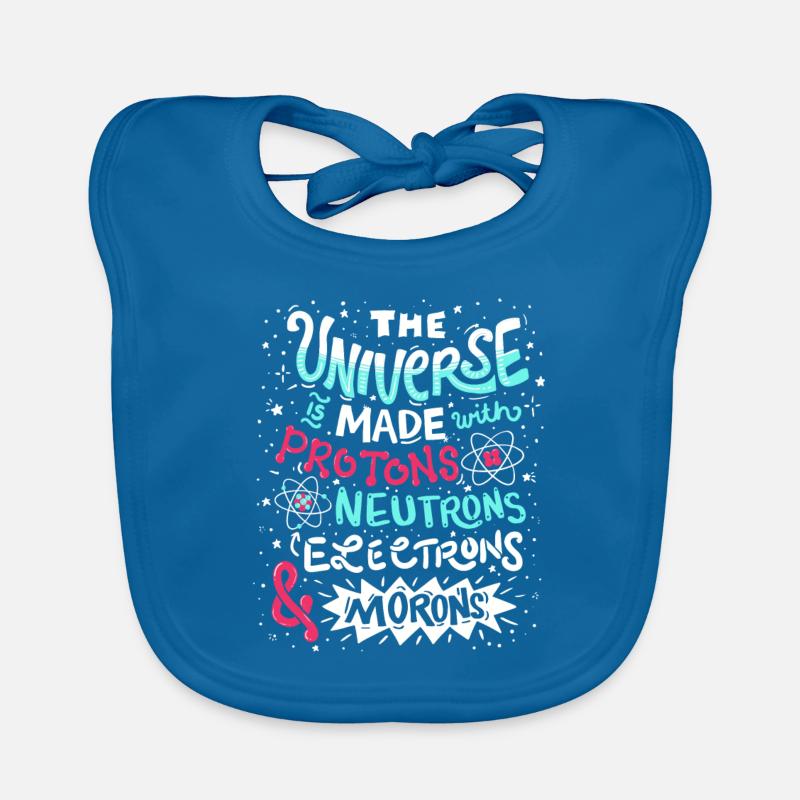 Univers drôle est faite avec des protons et Morons Bavoir bio Bébé