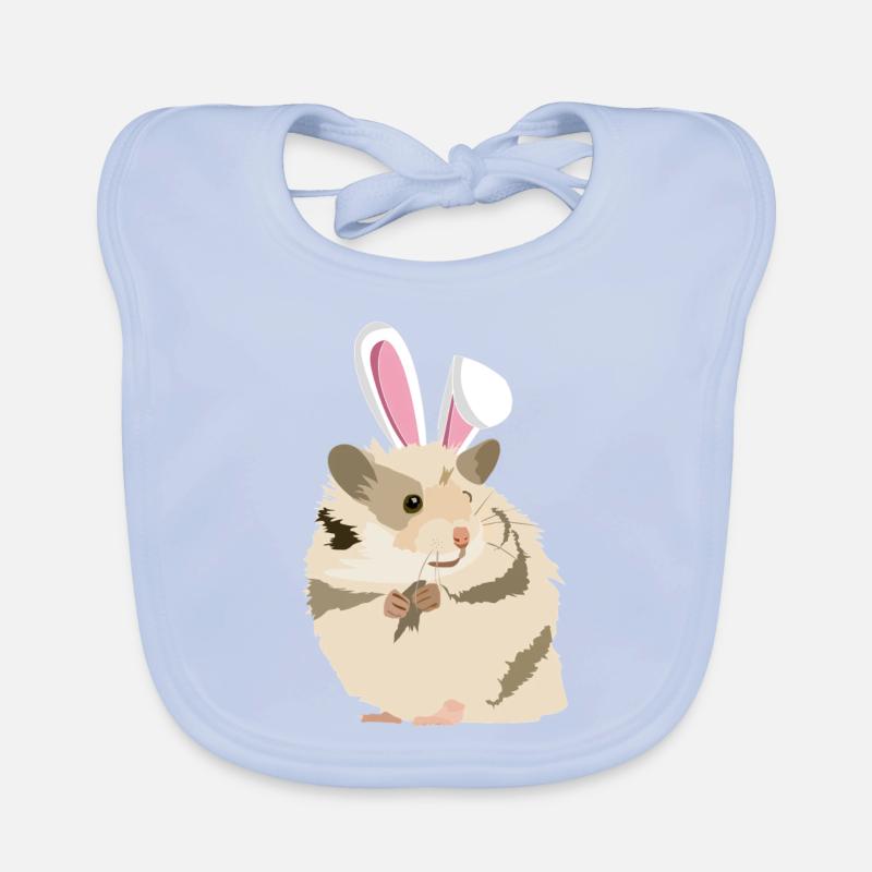 Hamster mit Osterhasenohren Funny Pascha Baby Bio-Lätzchen