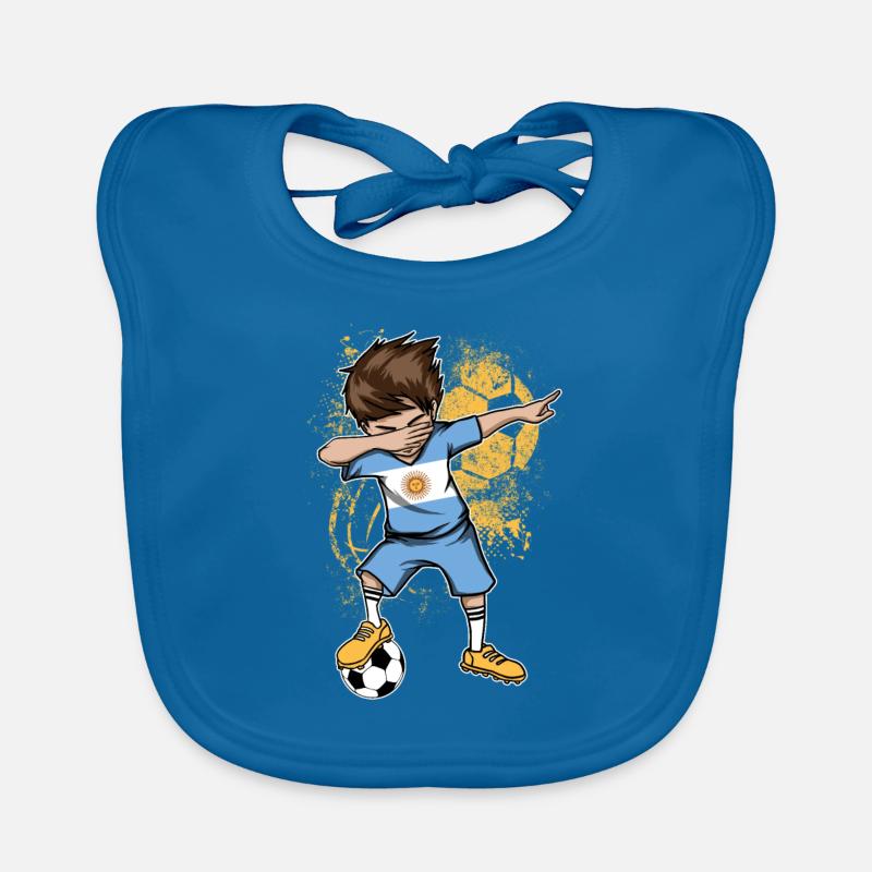  de l'Argentine Coupe du monde - Bavoir bio Bébé - bleu paon