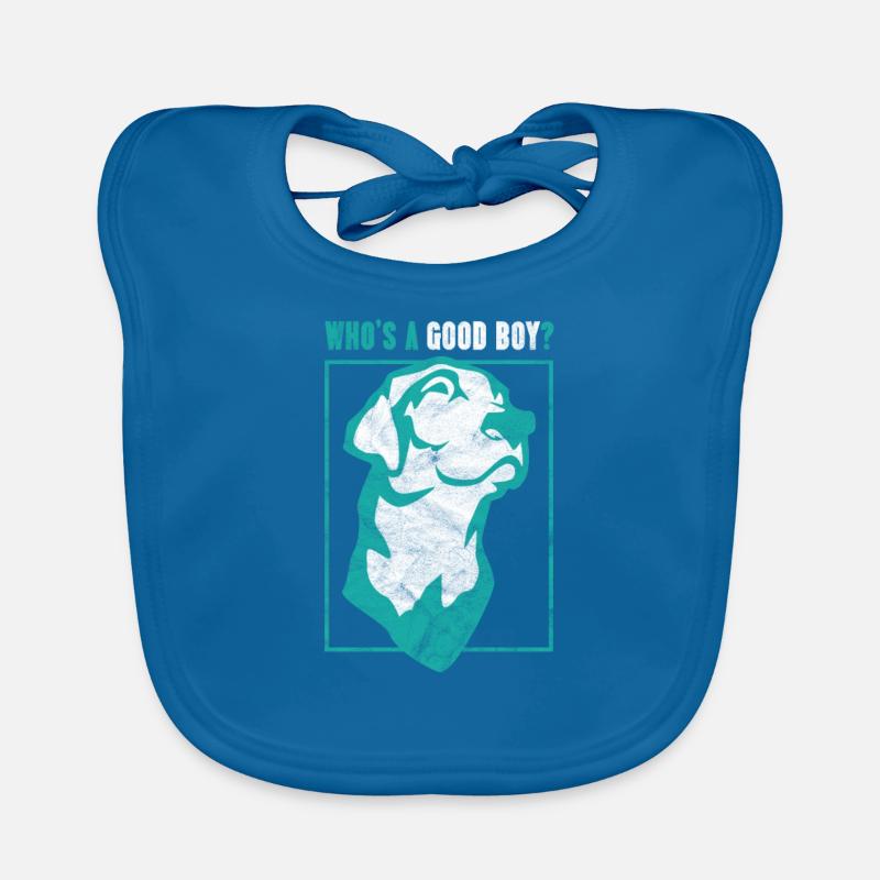 Hund Spruch Hundebesitzer Geschenk Silhouette Kind Baby Bio-Lätzchen