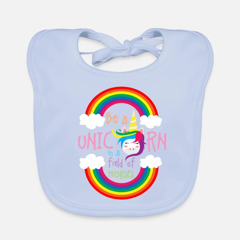 Sei ein Regenbogen-Einhorn Baby Bio-Lätzchen