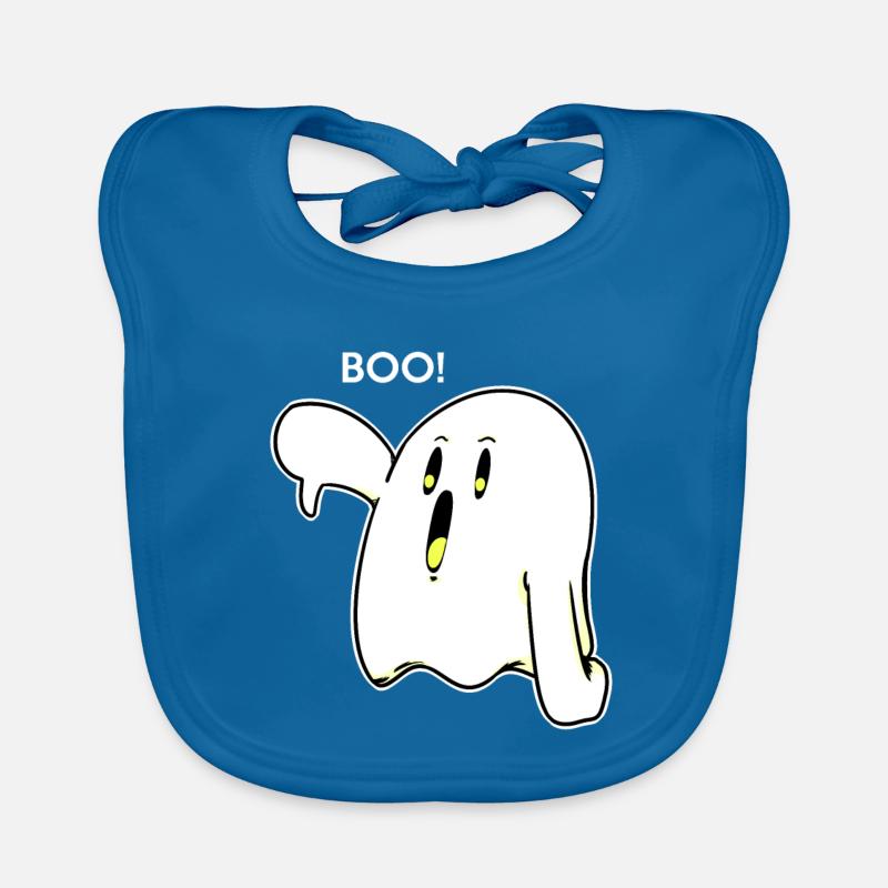 BOO - Ghost - Ghost - Spooky - Gift Organic Baby Bibs