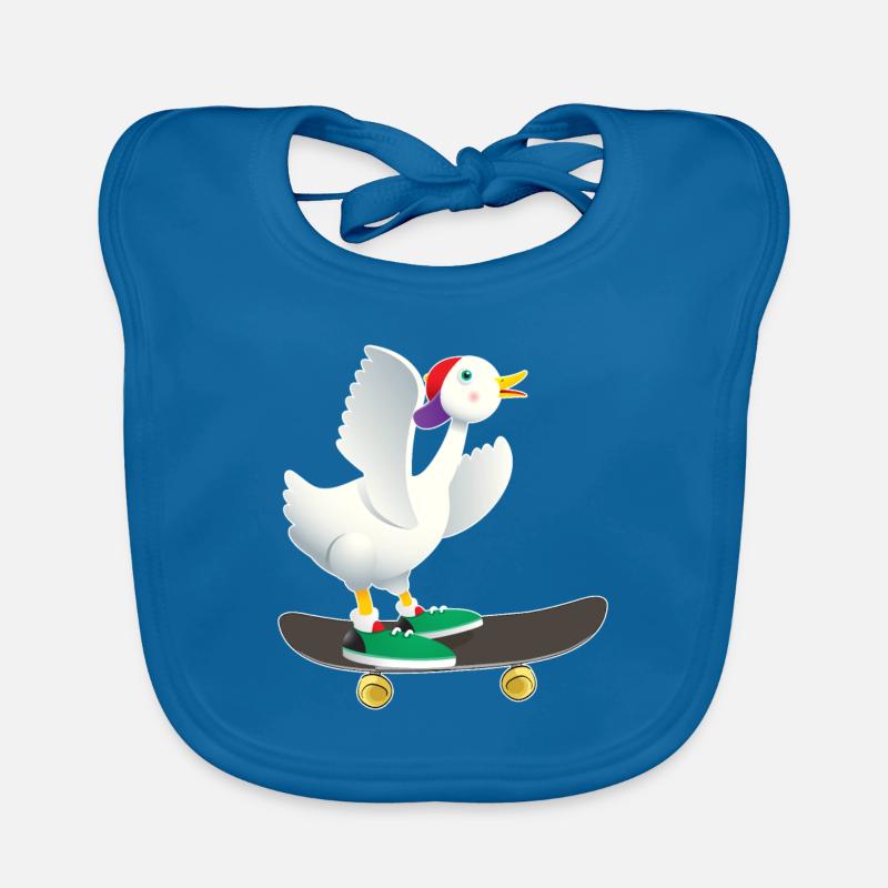 Skater duck Organic Baby Bibs