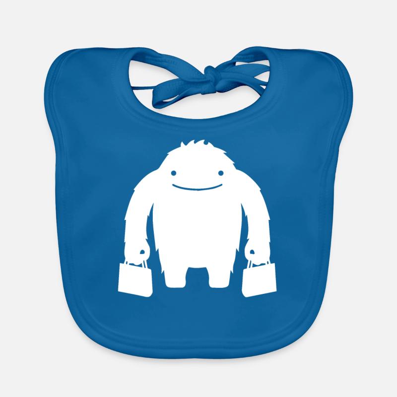 Monster - Baby Bio-Lätzchen - Pfauenblau