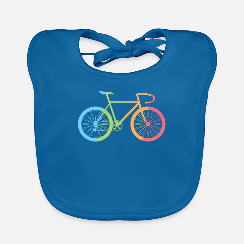 Vélo de vélo - Bavoir bio Bébé - bleu paon