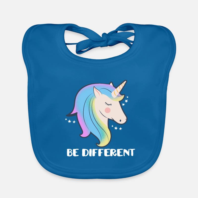 Be Different Unicorn Organic Baby Bibs