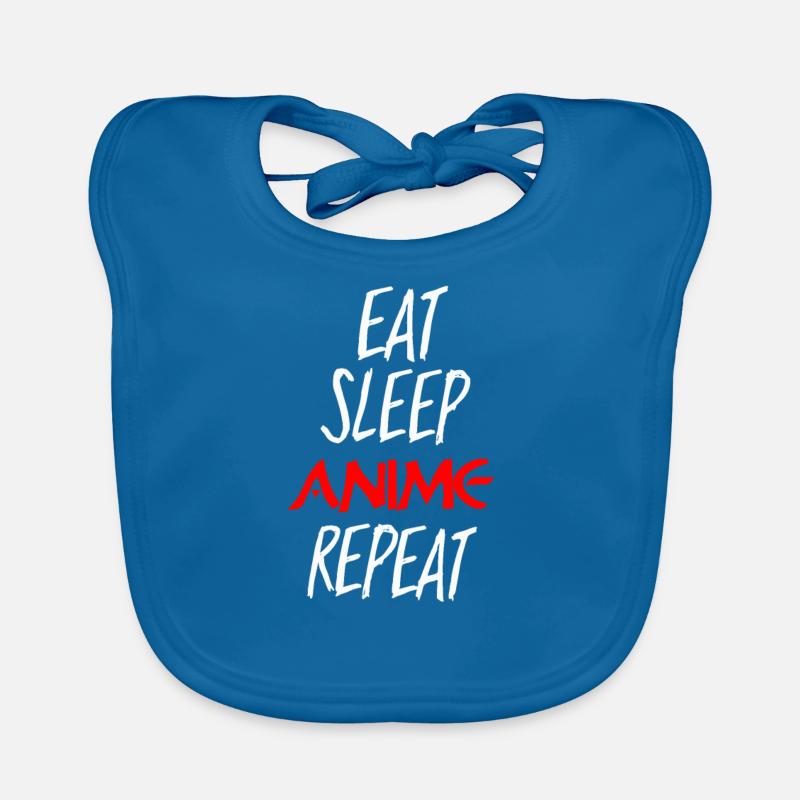 MANGEZ SOMMEIL ANIME REPEAT Bavoir bio Bébé