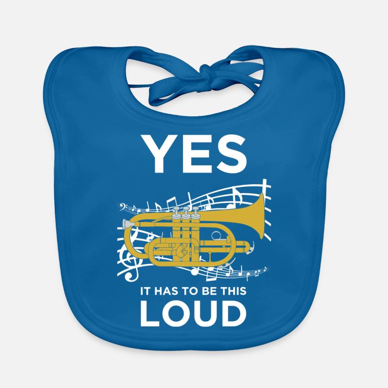 Yes it has to be this loud Cornet Player Gift Baby Bio-Lätzchen
