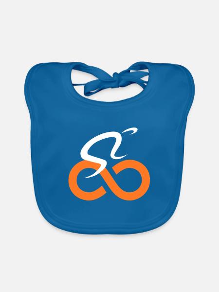 Unendlichkeit - Fahrrad - Fitness - Biker - Baby Bio-Lätzchen - Pfauenblau
