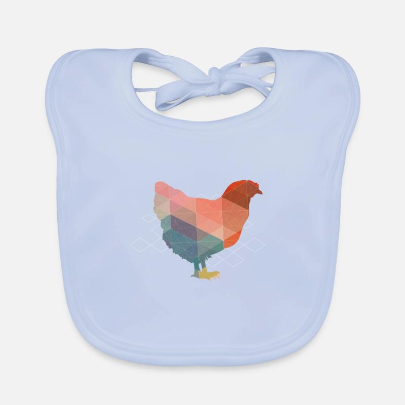 Poulet Polygon Bavoir bio Bébé