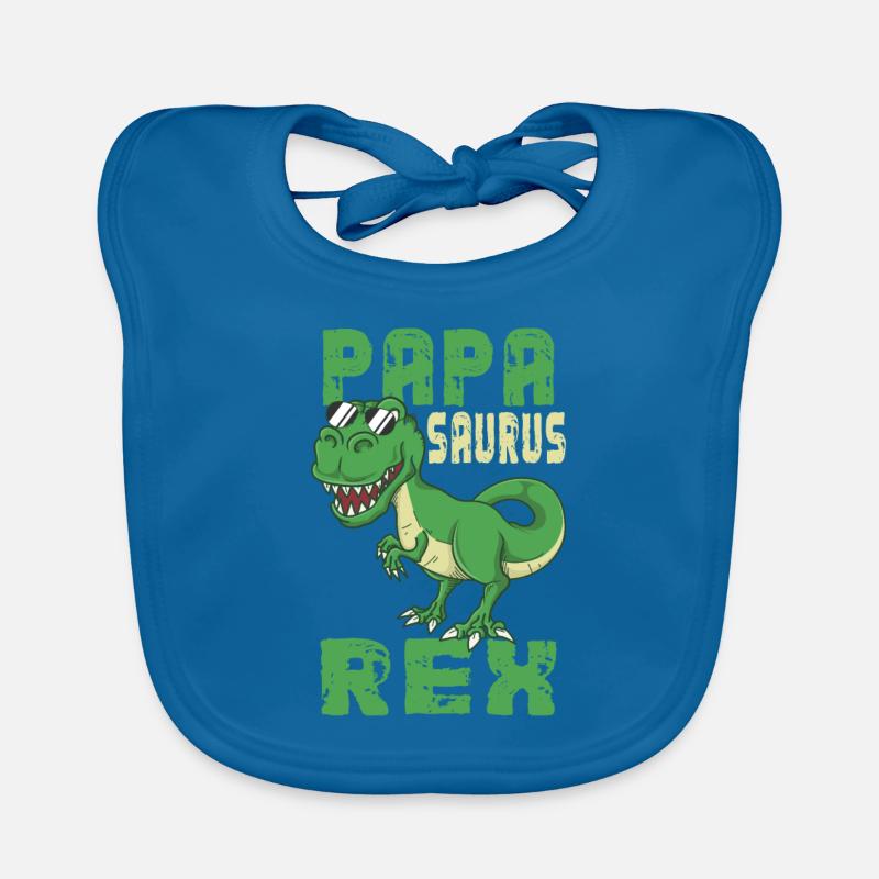 Papasaurus Rex dinosaure T-Rex papa cadeau Bavoir bio Bébé