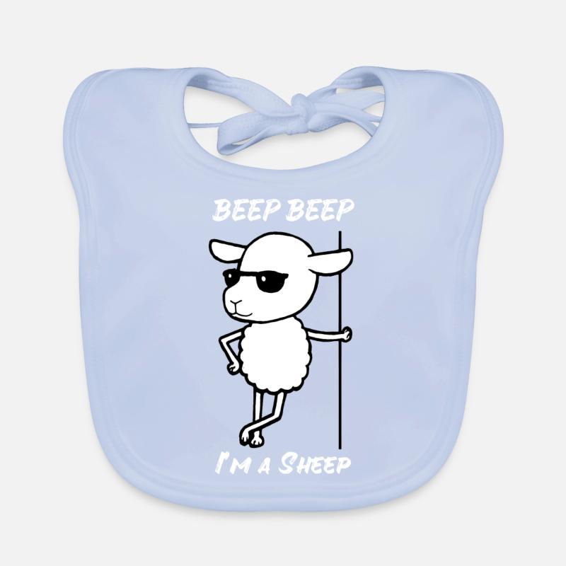 Schaf Beep Beep I m a Sheep Sonnenbrille Cool Baby Bio-Lätzchen