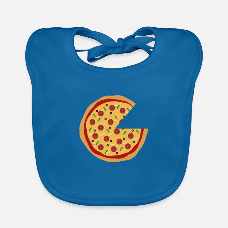 Missing pizza couple design Organic Baby Bibs