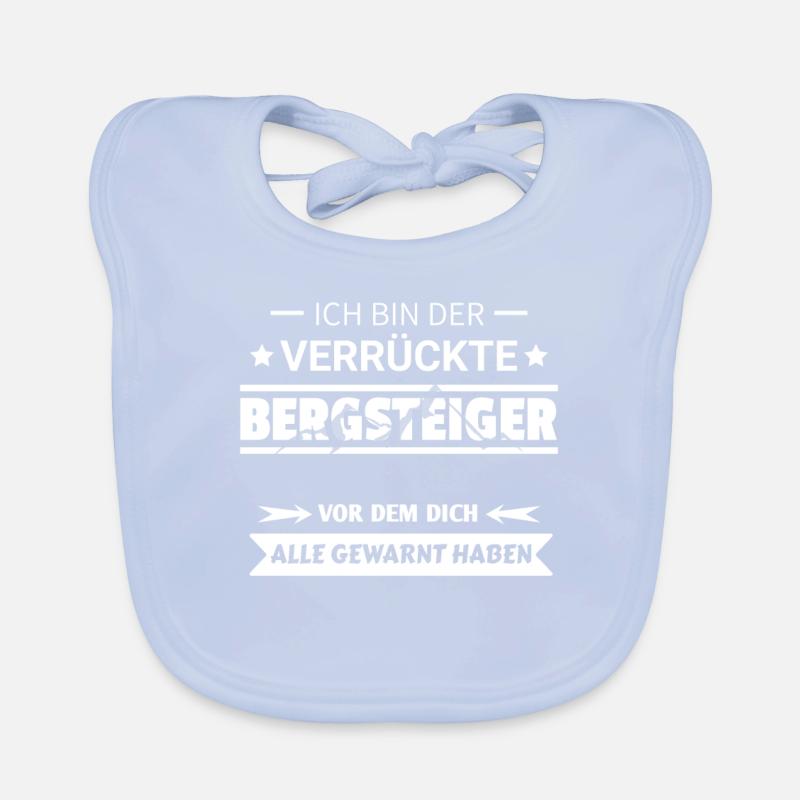 Verrückte Bergsteiger - Geschenkidee Baby Bio-Lätzchen