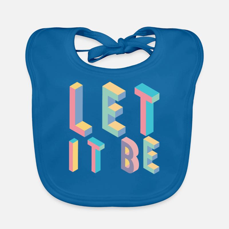 Lett it be,Typografie Baby Bio-Lätzchen