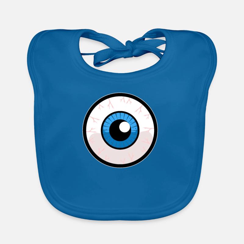 Human eyeball design graphics Organic Baby Bibs