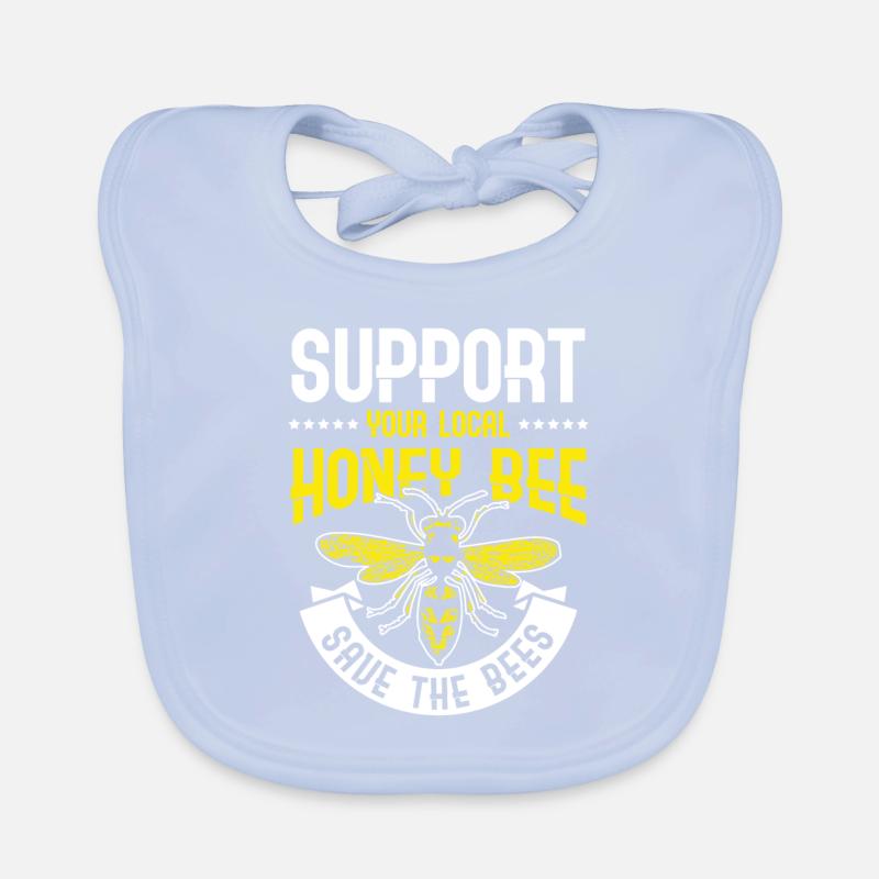 Support your local Honey Bee Save the Bees Bavoir bio Bébé