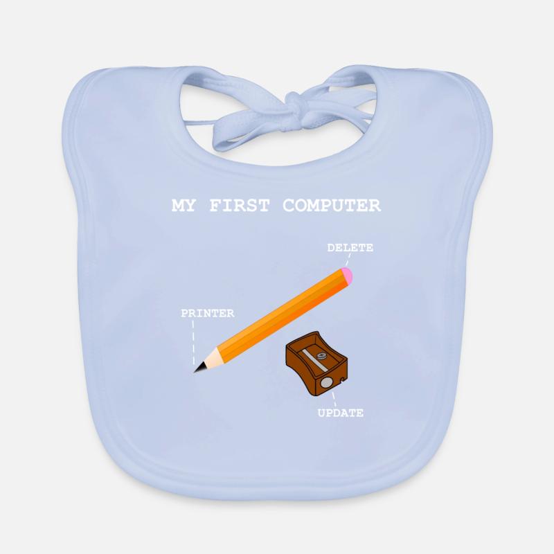 Computer PC Drucker Rechner Schreiben Baby Bio-Lätzchen