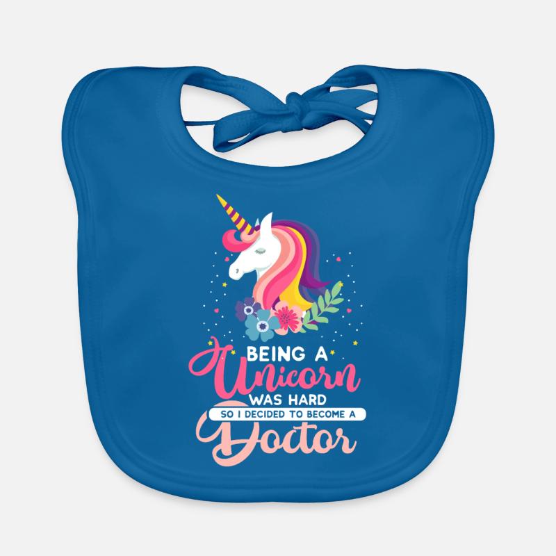 Ein Einhorn zu sein war hart - Doktor Geschenk Baby Bio-Lätzchen