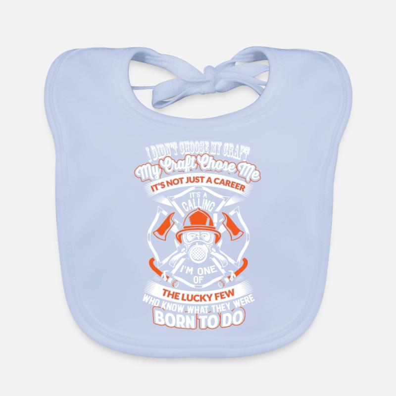 Born for firefighter firefighter firefighter Organic Baby Bibs
