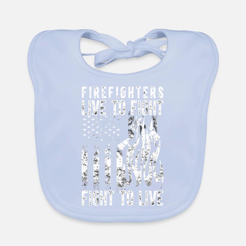 Fighting firefighter firefighter firefighter woman Organic Baby Bibs