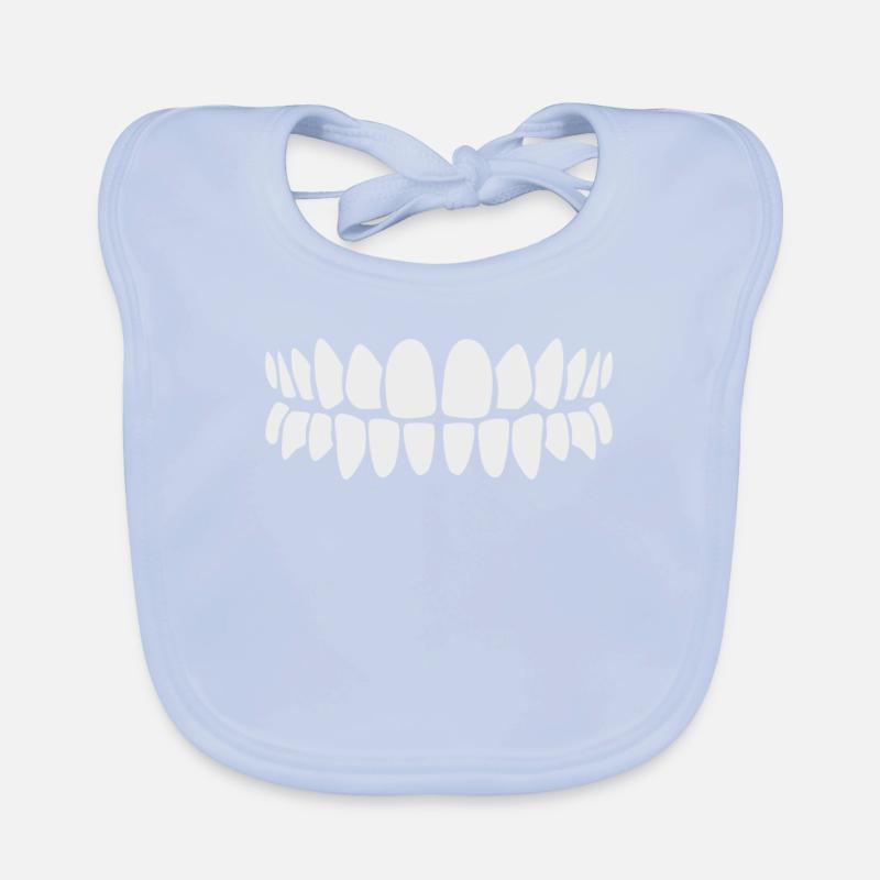 Tooth teeth denture smile dentist white biting Organic Baby Bibs