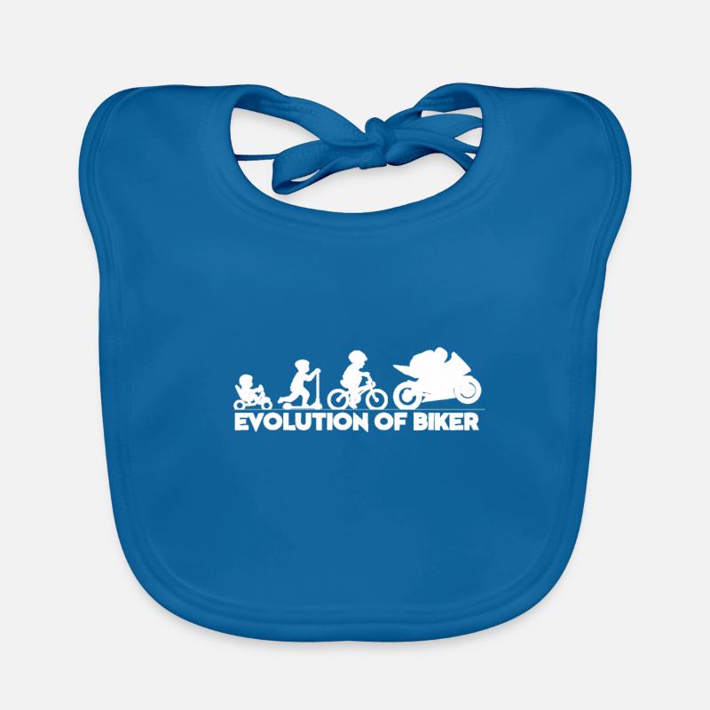 Biker - Bavoir bio Bébé - bleu paon