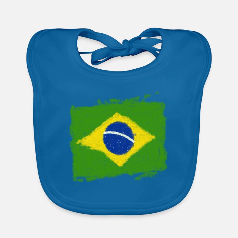 Drapeau brésilien Bavoir bio Bébé