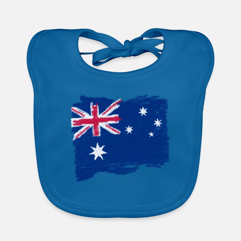 Australia flag Organic Baby Bibs